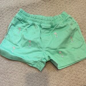 The Beaufort Bonnet Company T.B.B.C. Grace Bay Green Embroidered Shorts 3T